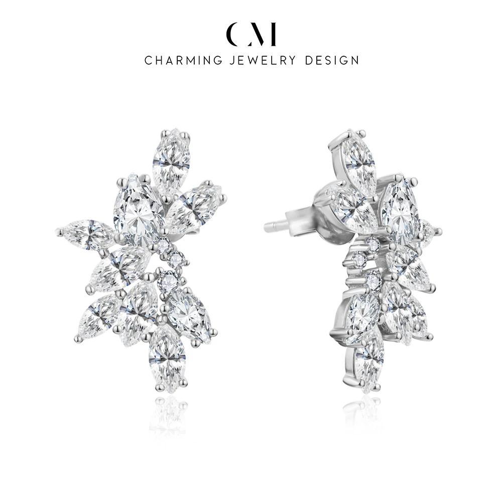 CHARMING Luxury Shining Moissanite Earring 925 Sterling Silver for Women Party Gift Daily Jewelry Wedding Anniversary High Value
CHARMING Luxury Shining Moissanite Earring 925 Sterling Silver for Women Party Gift Daily Jewelry Wedding Anniversary High Value