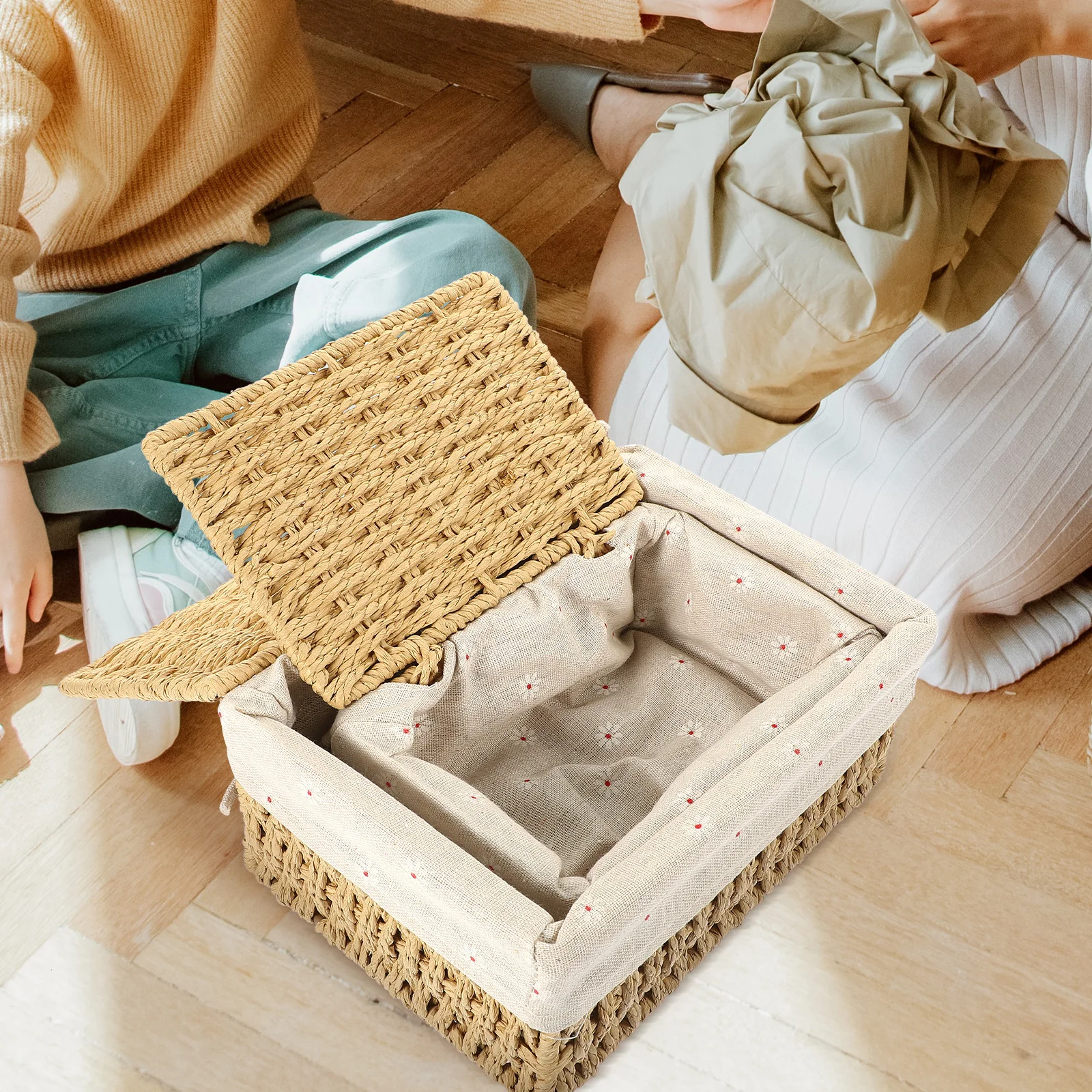 2pcs Lidded Basket Storage Baskets with Lid 22 5x16x10 5 18x12x8 Removable Liners Decorative Home Organization Bins
2pcs Lidded Basket Storage Baskets with Lid 22 5x16x10 5 18x12x8 Removable Liners Decorative Home Organization Bins