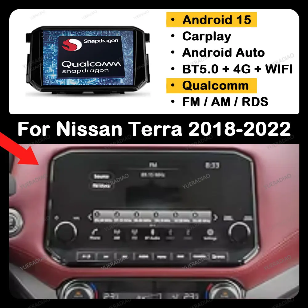 Автомобильный радиоприемник Android 15 для Nissan Terra Xterra 2018-2022 BT 4G LTE Стерео Viedo Player NAVI Gation DSP Беспроводной Carplay Auto GPS
Автомобильный радиоприемник Android 15 для Nissan Terra Xterra 2018-2022 BT 4G LTE Стерео Viedo Player NAVI Gation DSP Беспроводной Carplay Auto GPS
