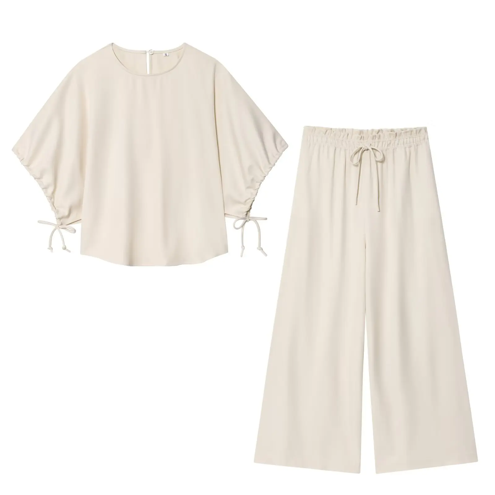 2025 New Women Off White Puff Sleeve Short Sleeve Shirt Wide Leg Pants Two Piece Set Casual Fashion Outfit
2025 New Women Off White Puff Sleeve Short Sleeve Shirt Wide Leg Pants Two Piece Set Casual Fashion Outfit