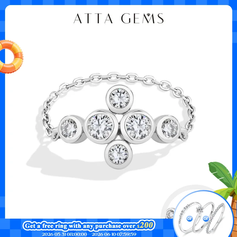 ATTAGEMS New Fashion Moissanite Chain Rings DVVS1 925 Sterling Silver Geometric Ring forWomen Anniversary Sale Fine Jewelry Gift
ATTAGEMS New Fashion Moissanite Chain Rings DVVS1 925 Sterling Silver Geometric Ring forWomen Anniversary Sale Fine Jewelry Gift