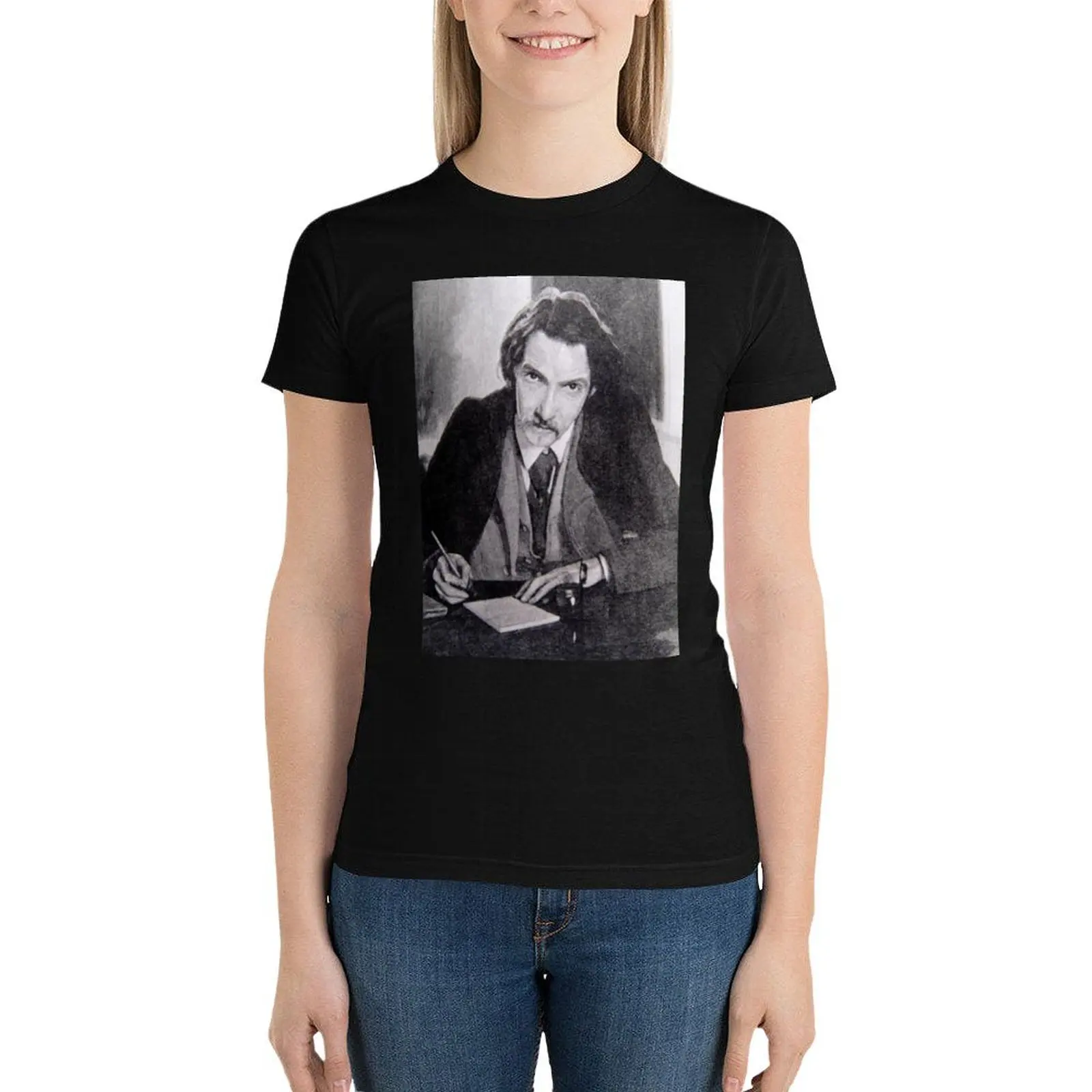 Robert Louis Stevenson T-Shirt Female clothing korean fashion aesthetic clothes clothes for Women
Robert Louis Stevenson T-Shirt Female clothing korean fashion aesthetic clothes clothes for Women