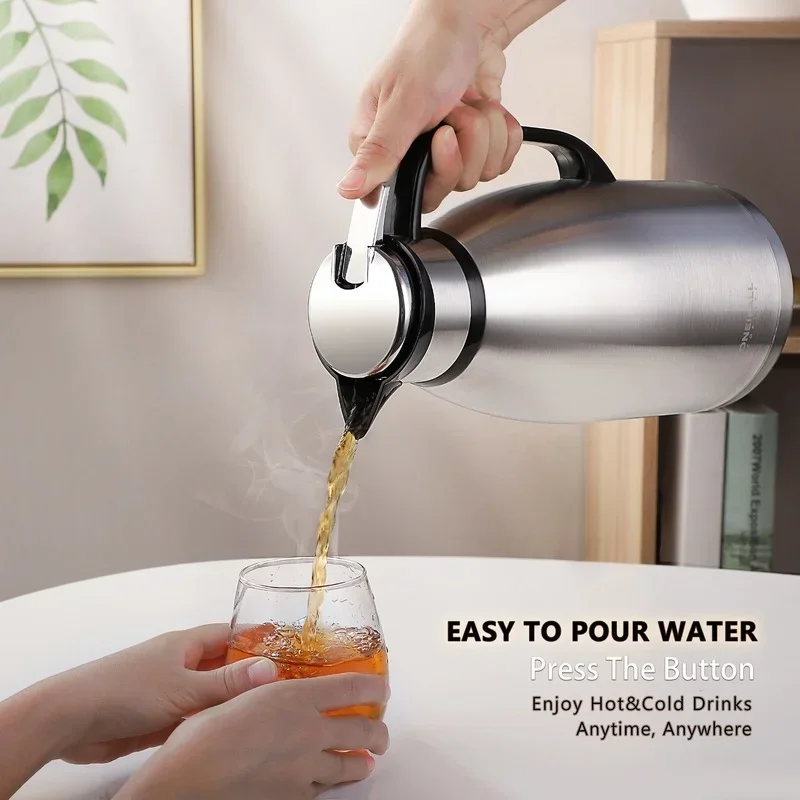 Thermos Pot Large Capacity 304 Stainless Steel Boiling Water Bottle Vacuum Flask Water Coffee Tea Pot for Home Outdoor 2.5L 3L
Thermos Pot Large Capacity 304 Stainless Steel Boiling Water Bottle Vacuum Flask Water Coffee Tea Pot for Home Outdoor 2.5L 3L