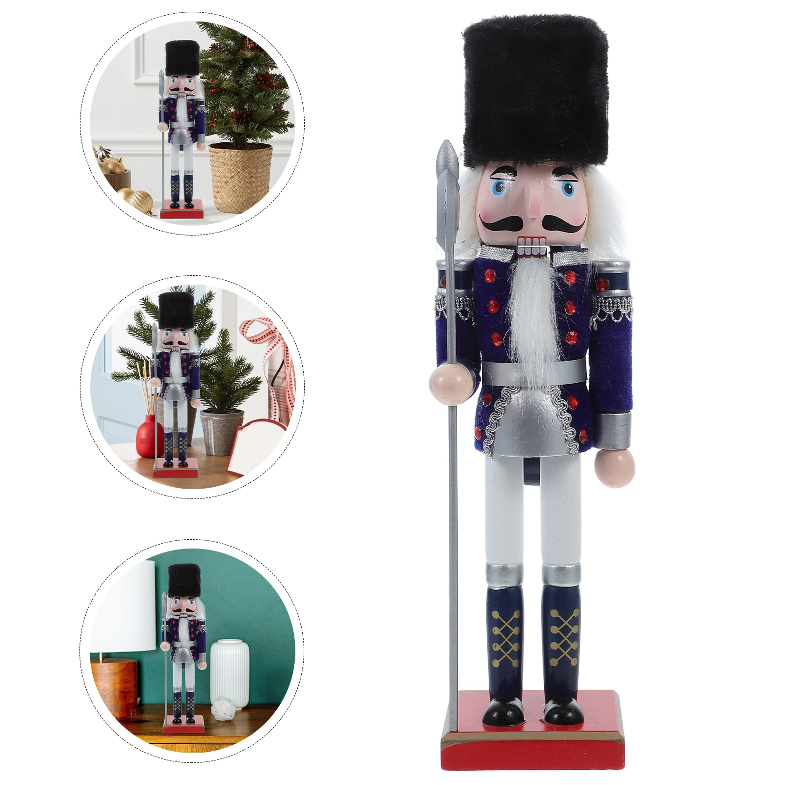 Nutcracker Figurines Wooden Nutcracker Soldier Traditional Christmas Decorations Festive Tabletop Home Fireplace
Nutcracker Figurines Wooden Nutcracker Soldier Traditional Christmas Decorations Festive Tabletop Home Fireplace