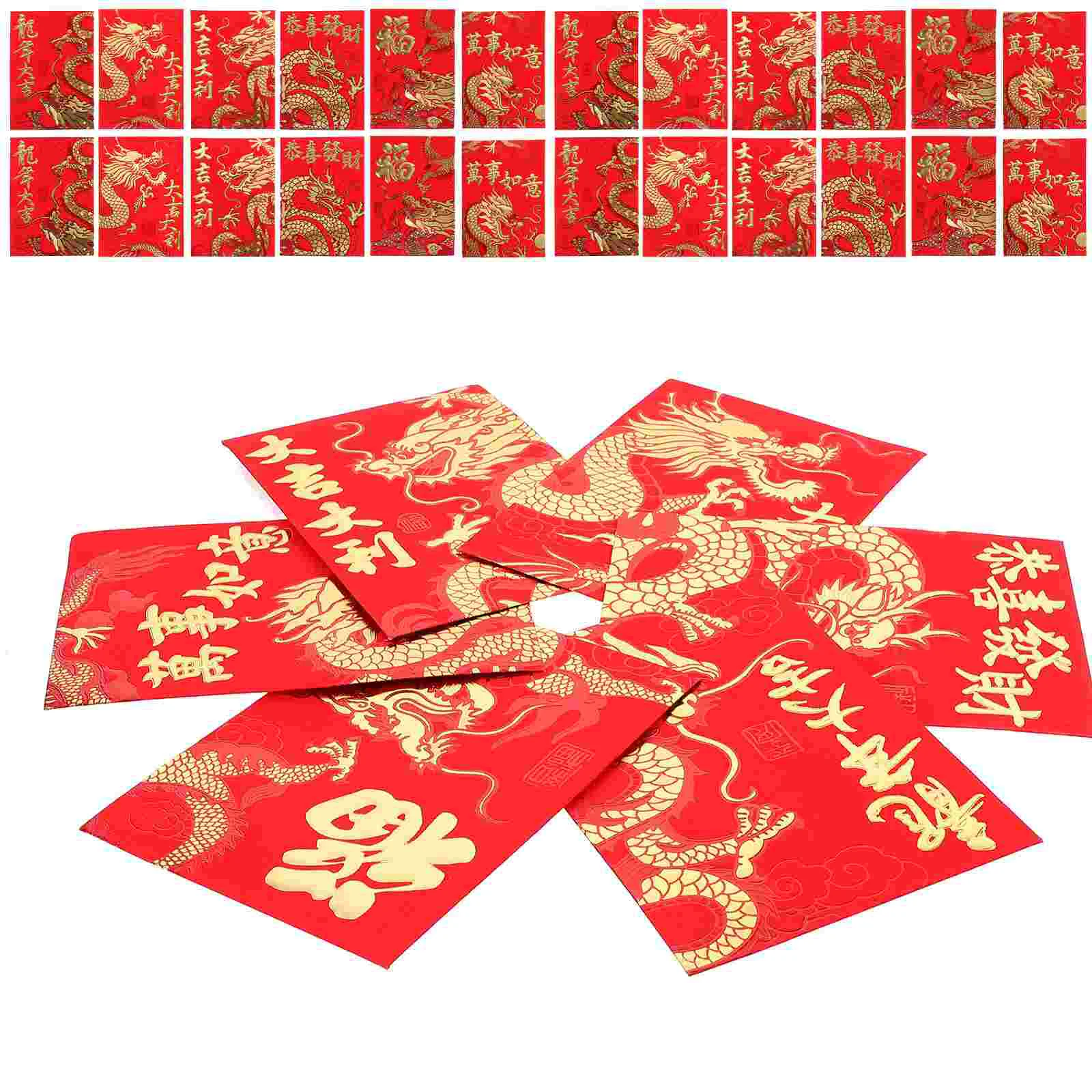 60 Pcs 2024 Year of The Dragon Red Packet Gift New Supplies Gold Leaf Packets Festival Envelope Paper Money Pocket Creative
60 Pcs 2024 Year of The Dragon Red Packet Gift New Supplies Gold Leaf Packets Festival Envelope Paper Money Pocket Creative