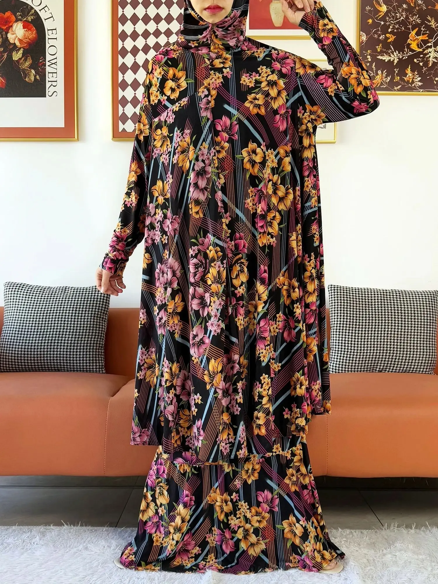 2024 Muslim Floral Prayer Garment Two Pieces Muslim Abaya Set Prayer Garment Dress Hijab Long Khimar Skirt Sets Islamic Ramadan
2024 Muslim Floral Prayer Garment Two Pieces Muslim Abaya Set Prayer Garment Dress Hijab Long Khimar Skirt Sets Islamic Ramadan