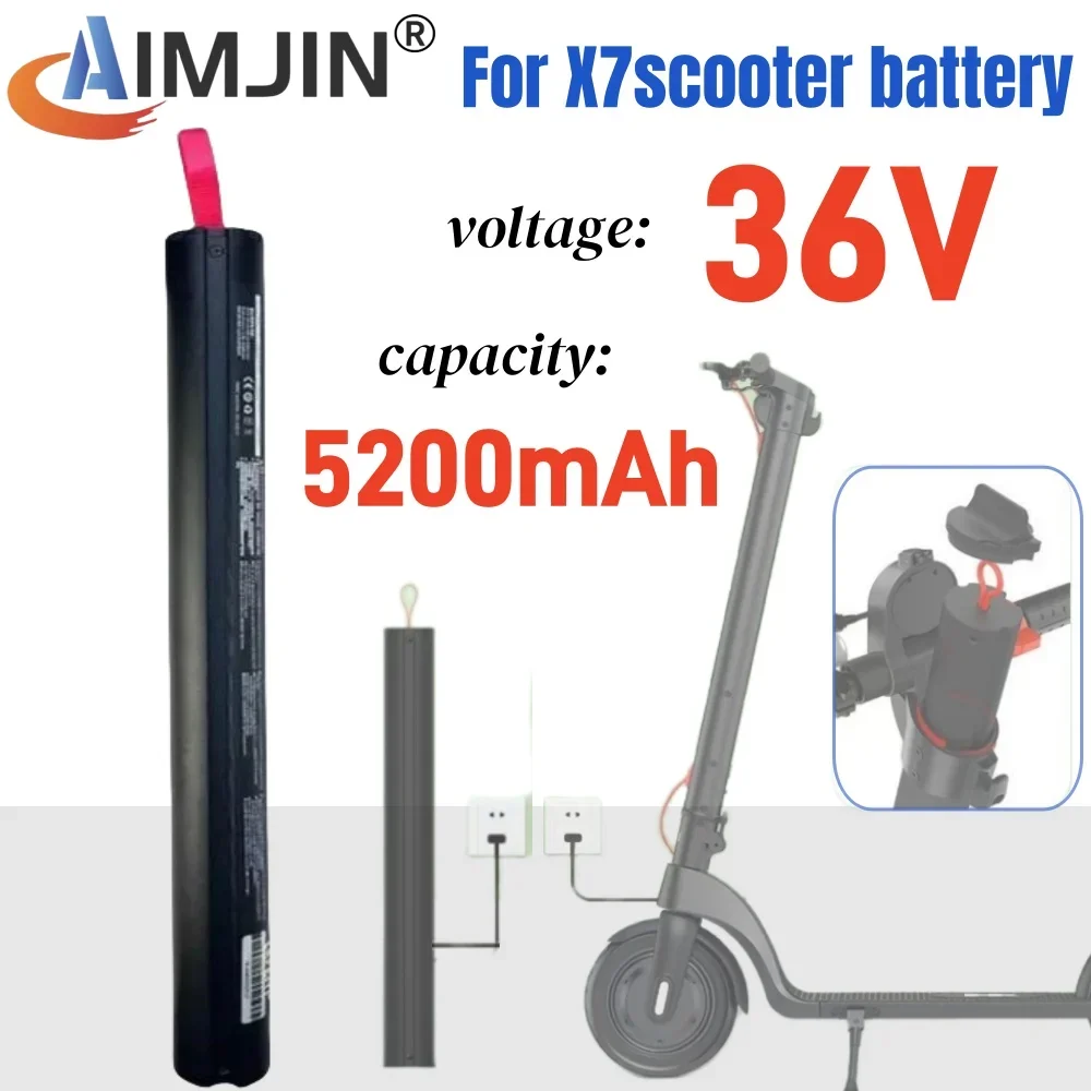 Upgraded version 5200mah 36V for HX-X7 electric scooter Dedicated battery Large capacity and long battery life
Upgraded version 5200mah 36V for HX-X7 electric scooter Dedicated battery Large capacity and long battery life