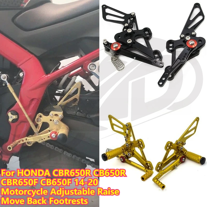For CBR650R CB650R CBR650F CB650F 14-20 Motorcycle Adjustable Raise Move Back Footrests Rearset Rear Footpeg Foot Rests
For CBR650R CB650R CBR650F CB650F 14-20 Motorcycle Adjustable Raise Move Back Footrests Rearset Rear Footpeg Foot Rests