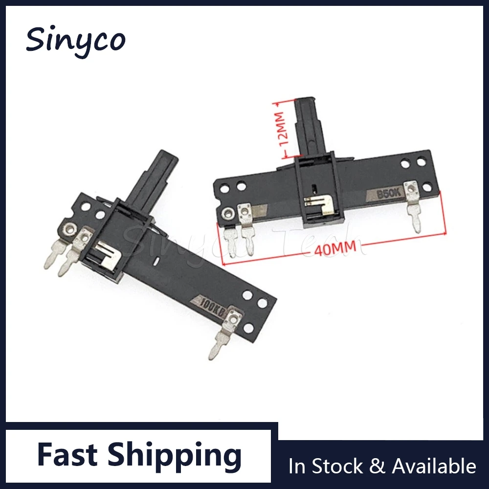 2PCS Total Length 40MM Straight Slide Potentiometer B50K B100K SC-207N 4CM Single 3Pin Mixer Fader 50K 100K Ohm Handle 12mm
2PCS Total Length 40MM Straight Slide Potentiometer B50K B100K SC-207N 4CM Single 3Pin Mixer Fader 50K 100K Ohm Handle 12mm
