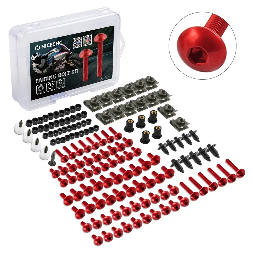 190PCS CNC Screws Fairing Bolt Nut Kit M6 M5 For Honda CBR600RR CBR1000RR CBR 600 F2 F3 F4 CBR 600 RR 1000 RR 900 929RR 650R
190PCS CNC Screws Fairing Bolt Nut Kit M6 M5 For Honda CBR600RR CBR1000RR CBR 600 F2 F3 F4 CBR 600 RR 1000 RR 900 929RR 650R