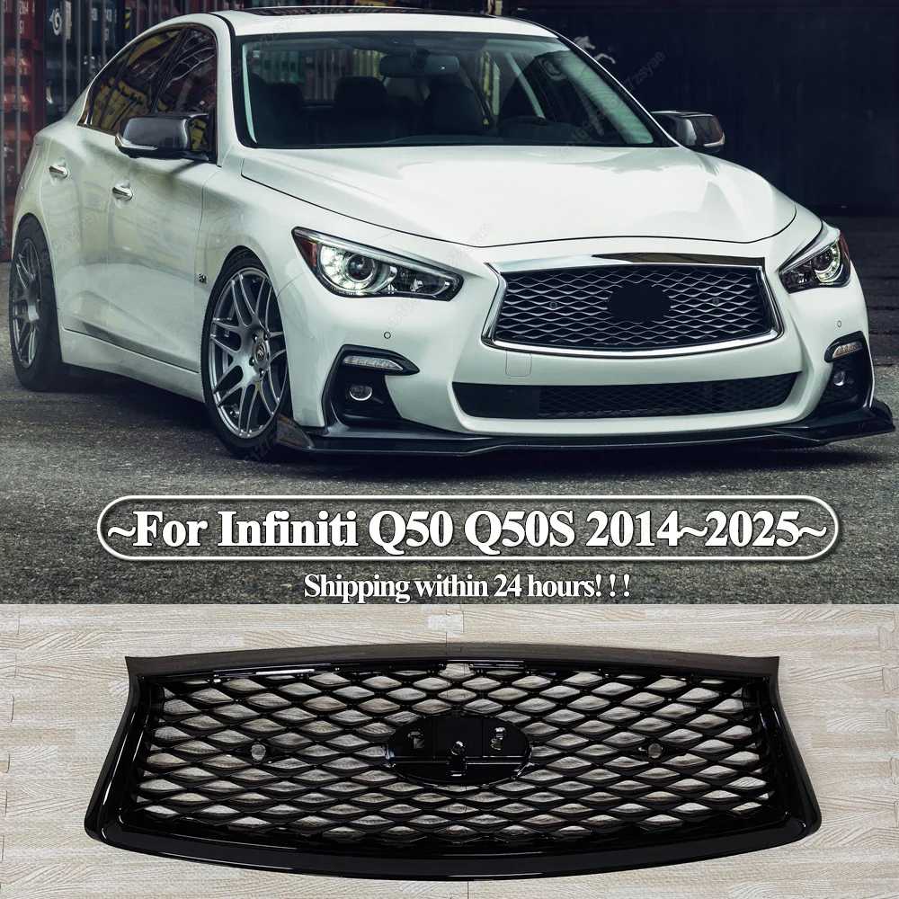 Front Bumper Racing Grills Grille For Infiniti Q50 Q50S 2014-2017 / 2018-2025 Gloss Black Body Kit Upper Bumper Hood Mesh Grid
Front Bumper Racing Grills Grille For Infiniti Q50 Q50S 2014-2017 / 2018-2025 Gloss Black Body Kit Upper Bumper Hood Mesh Grid
