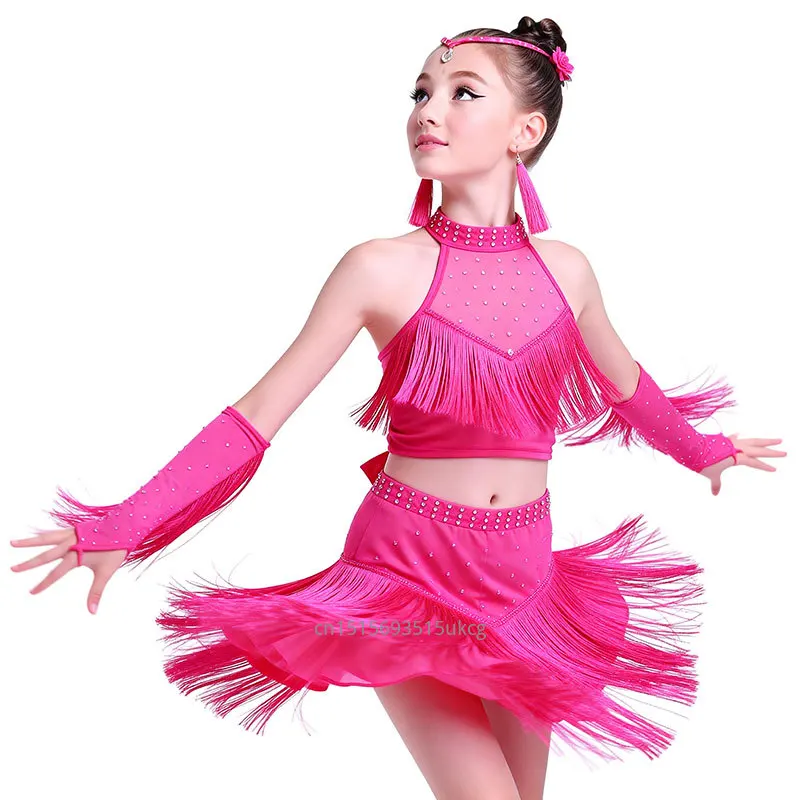 Новый детский костюм для латиноамериканских танцев: платье для девочек с пайетками и бахромой для тренировок и соревнований
Новый детский костюм для латиноамериканских танцев: платье для девочек с пайетками и бахромой для тренировок и соревнований