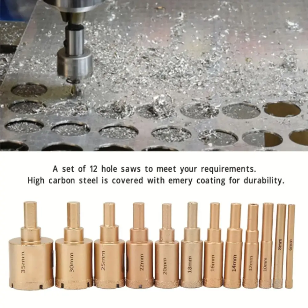 Vacuum Brazed Adamas Drill Bits 12pcs Set 6-35mm Size Adamas Coated Drill Gold Color Brazing Drill Bit Ceramic Drilling
Vacuum Brazed Adamas Drill Bits 12pcs Set 6-35mm Size Adamas Coated Drill Gold Color Brazing Drill Bit Ceramic Drilling