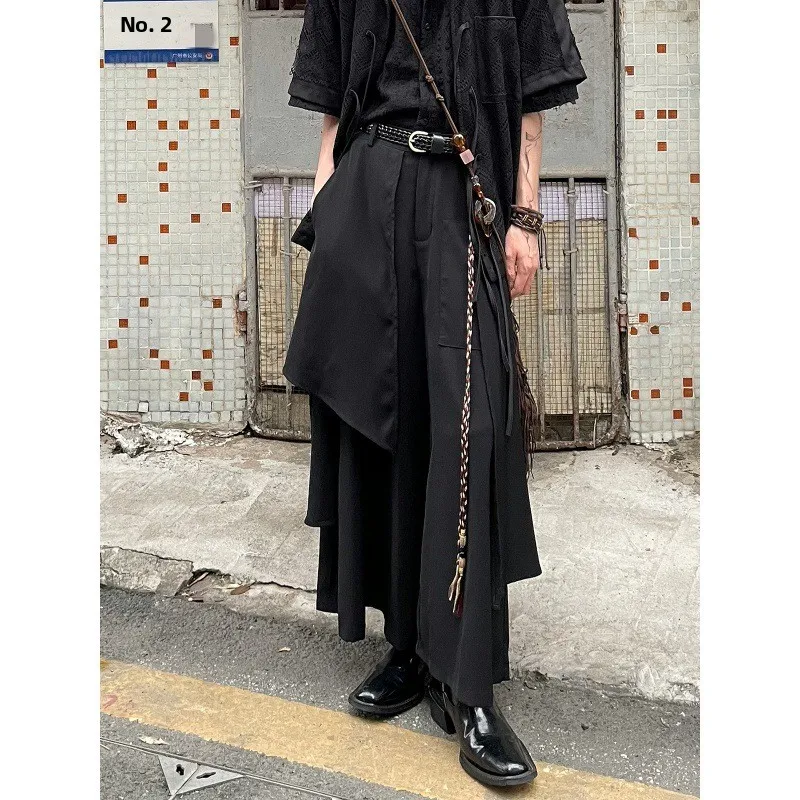 Retro Layered Wide Leg Skirt Pants Loose Drapey Tassel Trimmed Asymmetrical Kansai Yamamoto Style Men's Autumn Jacket
Retro Layered Wide Leg Skirt Pants Loose Drapey Tassel Trimmed Asymmetrical Kansai Yamamoto Style Men's Autumn Jacket