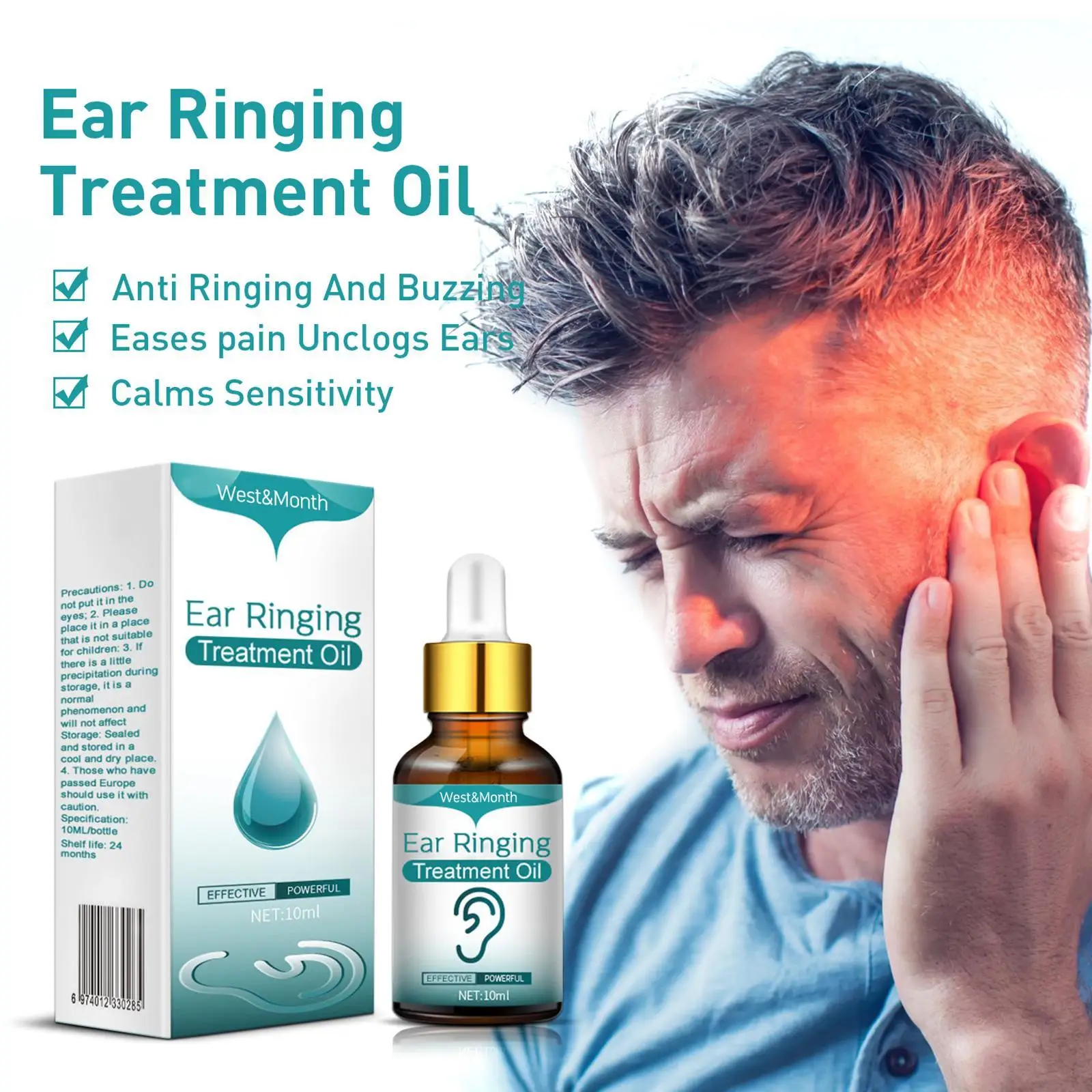 10ML Ear Ringing Relieving Drops Relieve Deafness Tinnitus Itching Earache Health Care Treatment Ear Hard Hearing Tinnitus Oil
10ML Ear Ringing Relieving Drops Relieve Deafness Tinnitus Itching Earache Health Care Treatment Ear Hard Hearing Tinnitus Oil