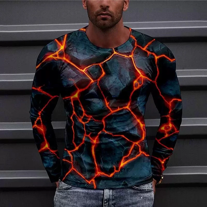 Fashion New Spring And Autumn 3D Digital Printing Men Loose Crewneck Long Sleeve T-shirt Casual Rock Pattern Funny T Shirts Tops
Fashion New Spring And Autumn 3D Digital Printing Men Loose Crewneck Long Sleeve T-shirt Casual Rock Pattern Funny T Shirts Tops