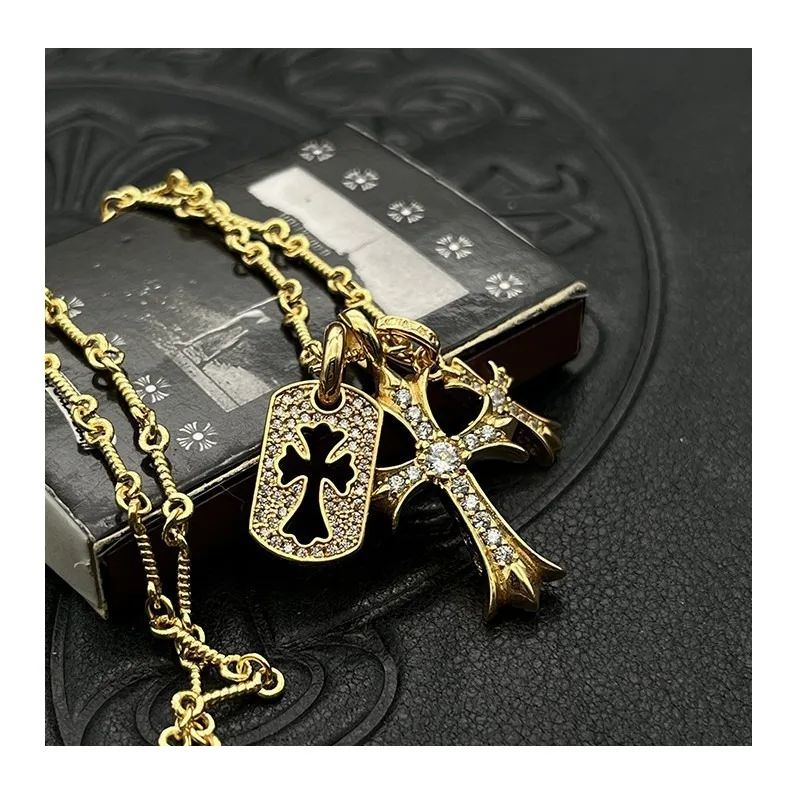 Trendy Style with Full Diamond Cross Necklace Three Pendant Necklace Thai Silver Plated Sweater Chain Jewelry
Trendy Style with Full Diamond Cross Necklace Three Pendant Necklace Thai Silver Plated Sweater Chain Jewelry