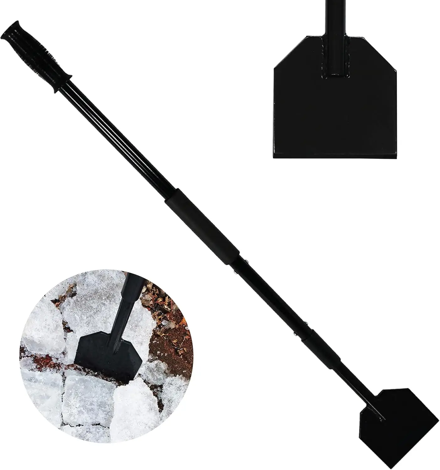 Heavy-Duty Long Handle Ice Scraper & Chopper - Steel Flat Head Shovel for Gardens, Driveways & Sidewalks
Heavy-Duty Long Handle Ice Scraper & Chopper - Steel Flat Head Shovel for Gardens, Driveways & Sidewalks