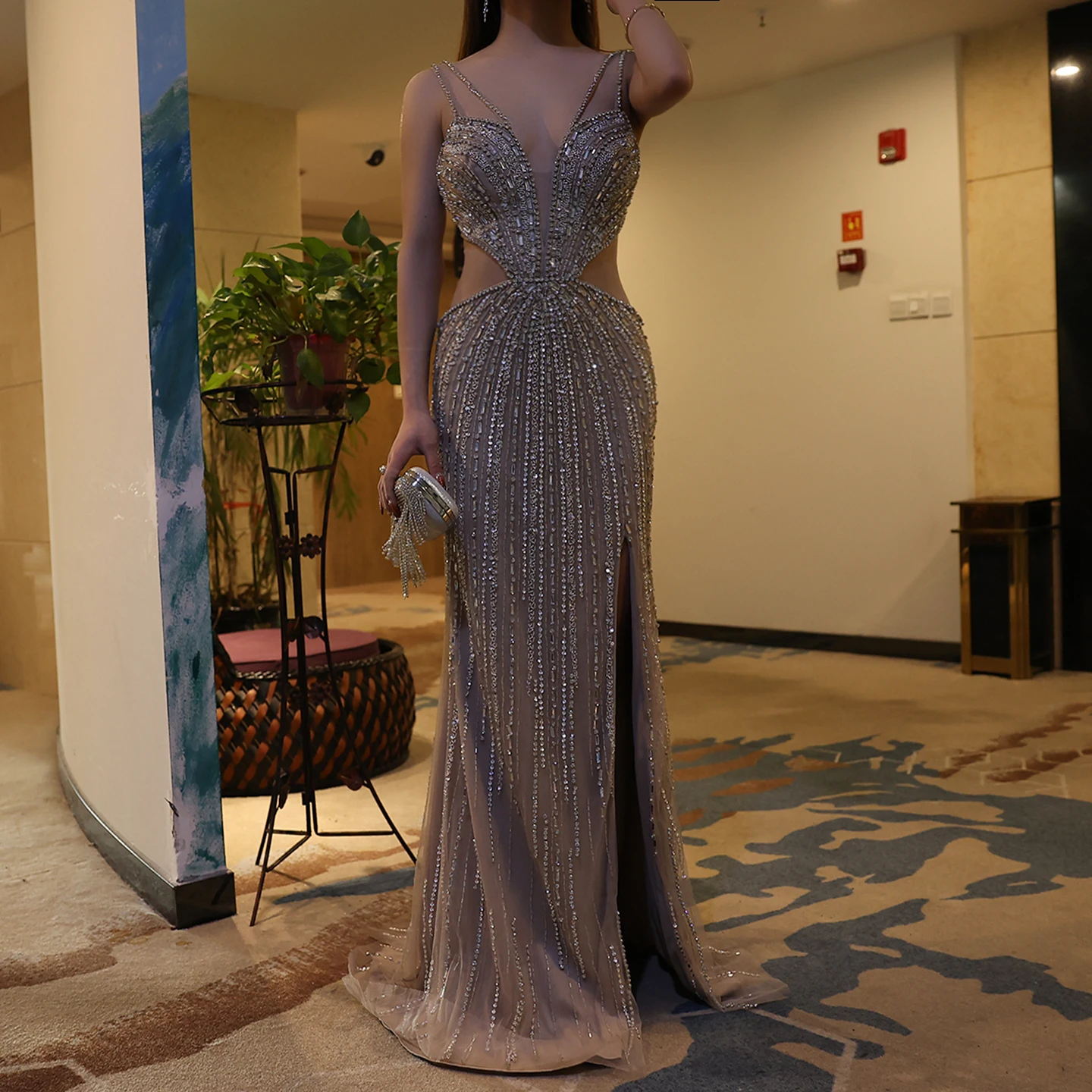 Sharon Said Luxury Beaded Nude Mermaid Evening Dresses Sexy V-neck High Slit Blue Long Wedding Party Prom Dress SS177 Customized
Sharon Said Luxury Beaded Nude Mermaid Evening Dresses Sexy V-neck High Slit Blue Long Wedding Party Prom Dress SS177 Customized