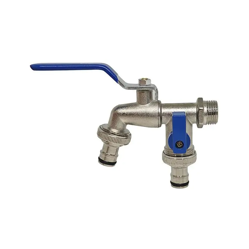 1Pcs Zinc Alloy Water Nozzle Horticultural Irrigation Dual Control Faucet One Inlet And Two Outlets Double Nipple Faucet
1Pcs Zinc Alloy Water Nozzle Horticultural Irrigation Dual Control Faucet One Inlet And Two Outlets Double Nipple Faucet