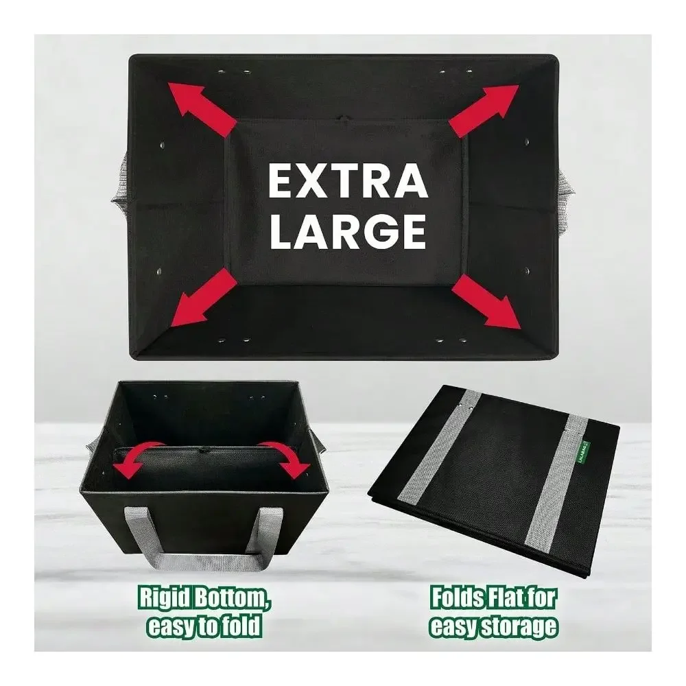 Grocery Bags 3 Pack Heavy Duty Tote Bags With Box Shape To Stand Up, Hold Up To 65 Lbs Stay Open Fold Flat Foldable Reusable Sh
Grocery Bags 3 Pack Heavy Duty Tote Bags With Box Shape To Stand Up, Hold Up To 65 Lbs Stay Open Fold Flat Foldable Reusable Sh