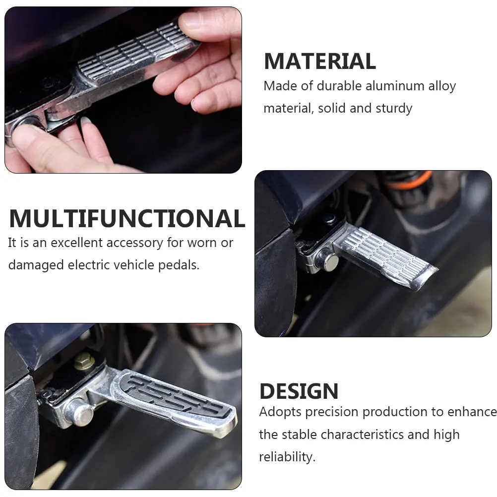 1 Pair Aluminum Alloy Foot Pegs For Electric Vehicle Pedal Durable Metal Footrest Large Stepping Area Stable Efficient Scratch
1 Pair Aluminum Alloy Foot Pegs For Electric Vehicle Pedal Durable Metal Footrest Large Stepping Area Stable Efficient Scratch