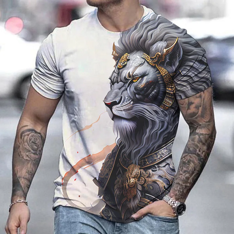 Street Vintage Men's T-Shirt Fashion 3d Fierce Animal Short Sleeve Shirt Casual Breathable Sweatshirt Summer Lion Pattern Tee
Street Vintage Men's T-Shirt Fashion 3d Fierce Animal Short Sleeve Shirt Casual Breathable Sweatshirt Summer Lion Pattern Tee