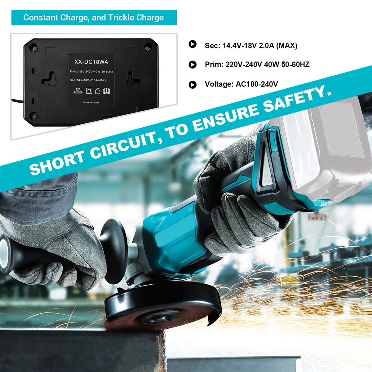 Better Quality 14.4V-18V Charger DC18WA for Maktec MAKITA DC18SG DC1851 BL1813G BL1415G BL1815G BL1413G UH522D UM167D UR180D -US
Better Quality 14.4V-18V Charger DC18WA for Maktec MAKITA DC18SG DC1851 BL1813G BL1415G BL1815G BL1413G UH522D UM167D UR180D -US