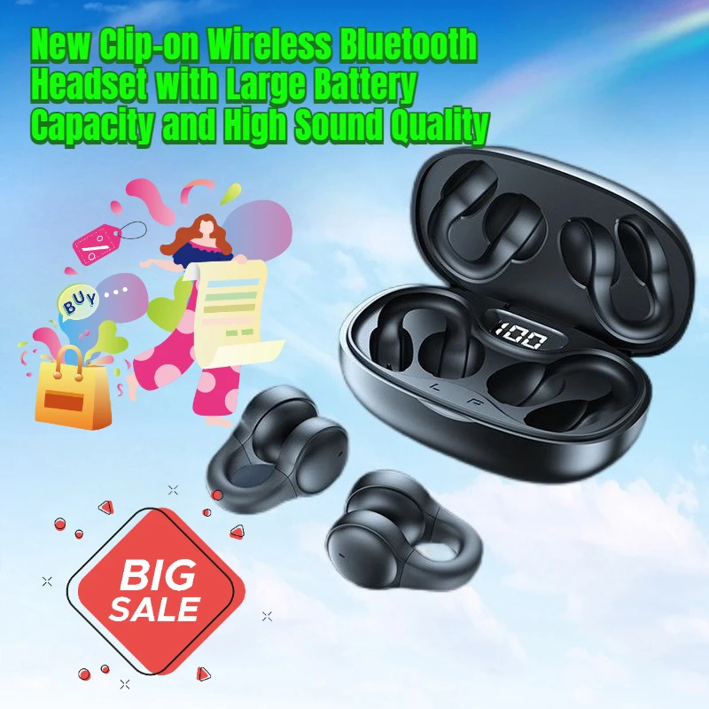 New Clip-on Wireless Bluetooth Headset with Large Battery Capacity and High Sound Quality
New Clip-on Wireless Bluetooth Headset with Large Battery Capacity and High Sound Quality