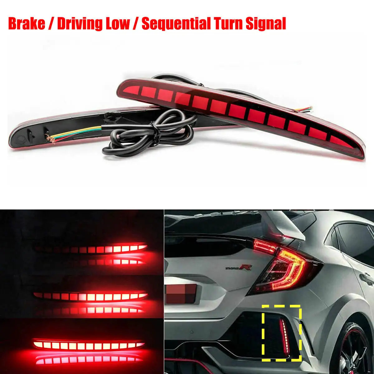 For Honda Civic Type R 2016 2017 2018 2019 2020 2021 LED Rear Bumper Fog Lamp Brake Light Dynamic Turn Signal Reflector
For Honda Civic Type R 2016 2017 2018 2019 2020 2021 LED Rear Bumper Fog Lamp Brake Light Dynamic Turn Signal Reflector