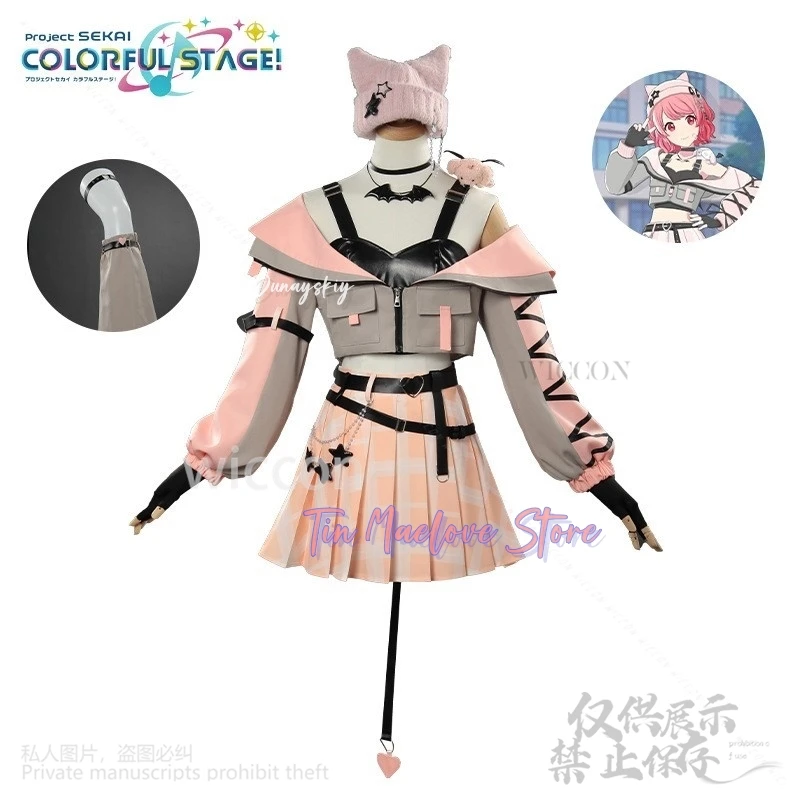 Anime Game Project Sekai Colorful Stage! Cosplay Momoi Airi Costume New Dresswear Pink Uniform Jirai Kei Cat Hat Wigs Disfraces
Anime Game Project Sekai Colorful Stage! Cosplay Momoi Airi Costume New Dresswear Pink Uniform Jirai Kei Cat Hat Wigs Disfraces