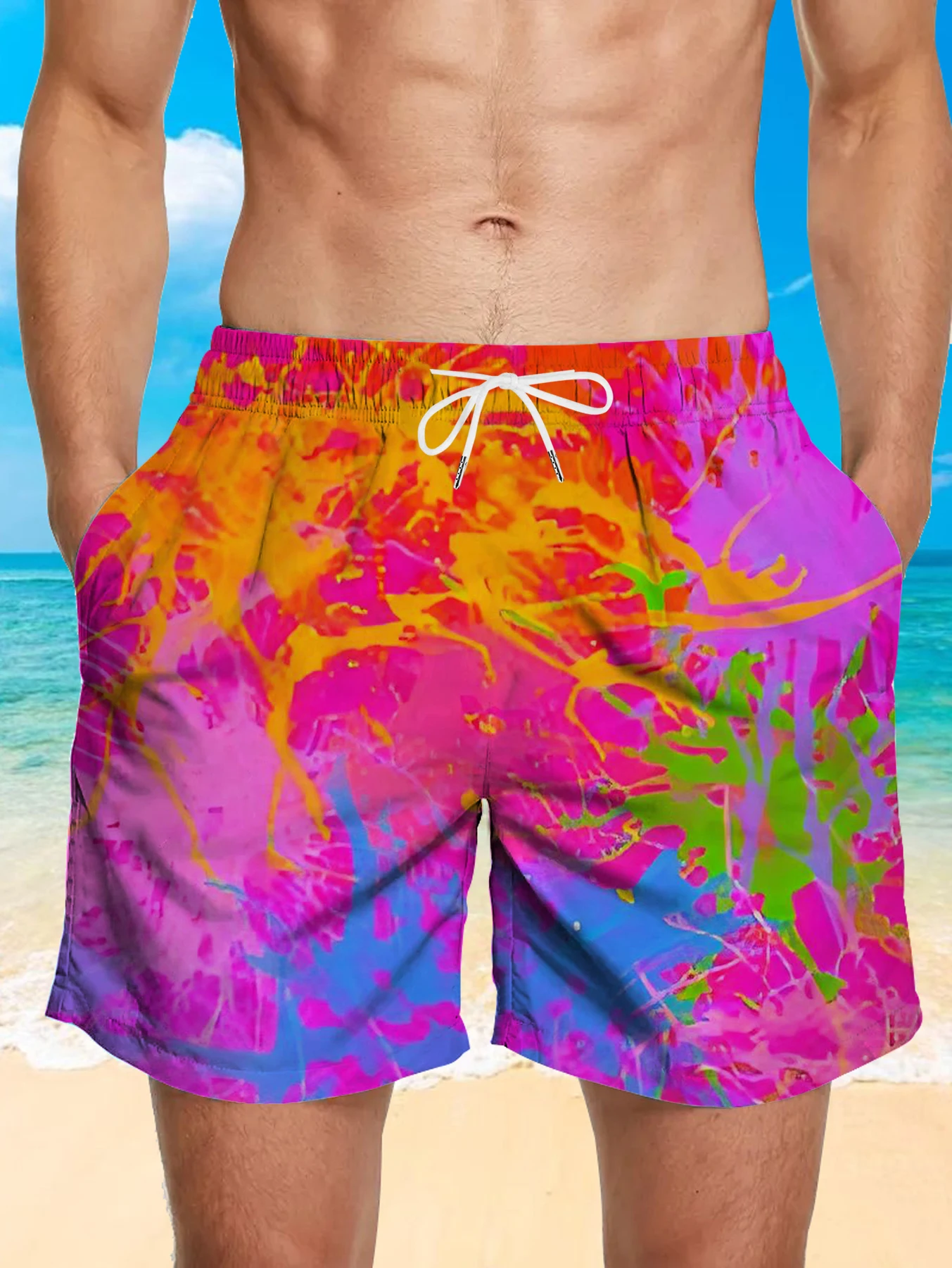 Loose Fit Digital Printed Shorts Male Full Print Quick Dry Polyester Beach Pants
Loose Fit Digital Printed Shorts Male Full Print Quick Dry Polyester Beach Pants
