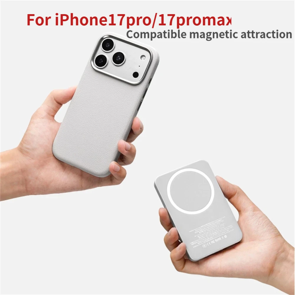 Luxury Business Shockproof PU Leather Case for iPhone 17 pro Max with Camera Button Magsafe Wireless Charging Compatible
Luxury Business Shockproof PU Leather Case for iPhone 17 pro Max with Camera Button Magsafe Wireless Charging Compatible