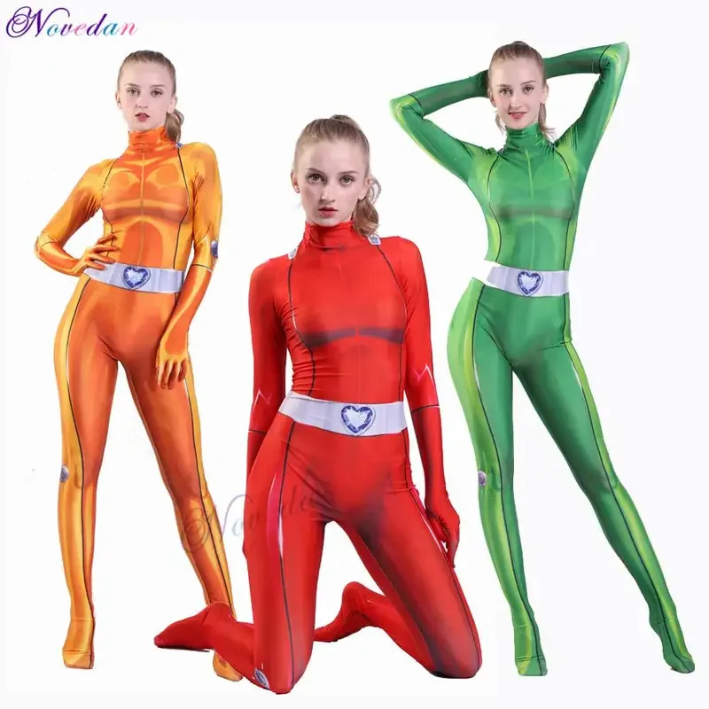 New Totally Spies Cosplay Costume For Women Girls Spandex Zentai Clover Ewing Samantha Simpson Alexandra Bodysuit Suit Jumpsuits
New Totally Spies Cosplay Costume For Women Girls Spandex Zentai Clover Ewing Samantha Simpson Alexandra Bodysuit Suit Jumpsuits