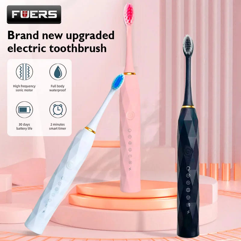 Electric Ultrasonic Toothbrush Six Speed Mode Home Soft Hair USB Charging Waterproof Adult Tooth Cleaner Automatic Couple Set
Electric Ultrasonic Toothbrush Six Speed Mode Home Soft Hair USB Charging Waterproof Adult Tooth Cleaner Automatic Couple Set