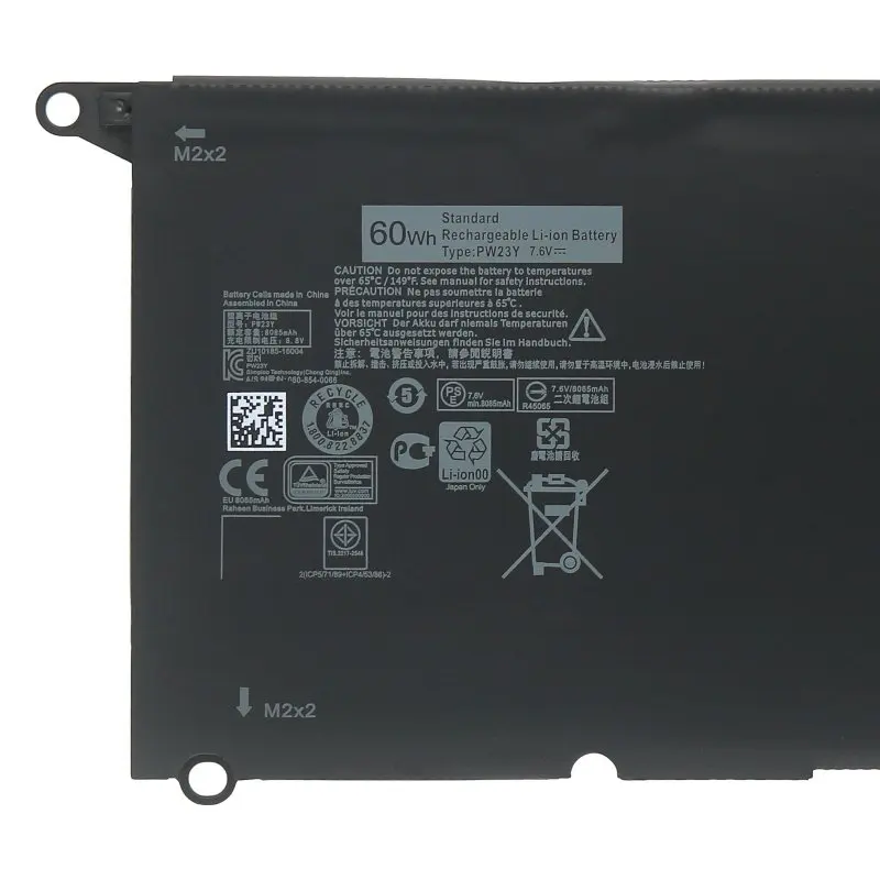 Оригинальный аккумулятор для ноутбука 7.6V 60WH RNP72 0TP1GT PW23Y RNP72 TP1GT 13-9360-D1605G
Оригинальный аккумулятор для ноутбука 7.6V 60WH RNP72 0TP1GT PW23Y RNP72 TP1GT 13-9360-D1605G