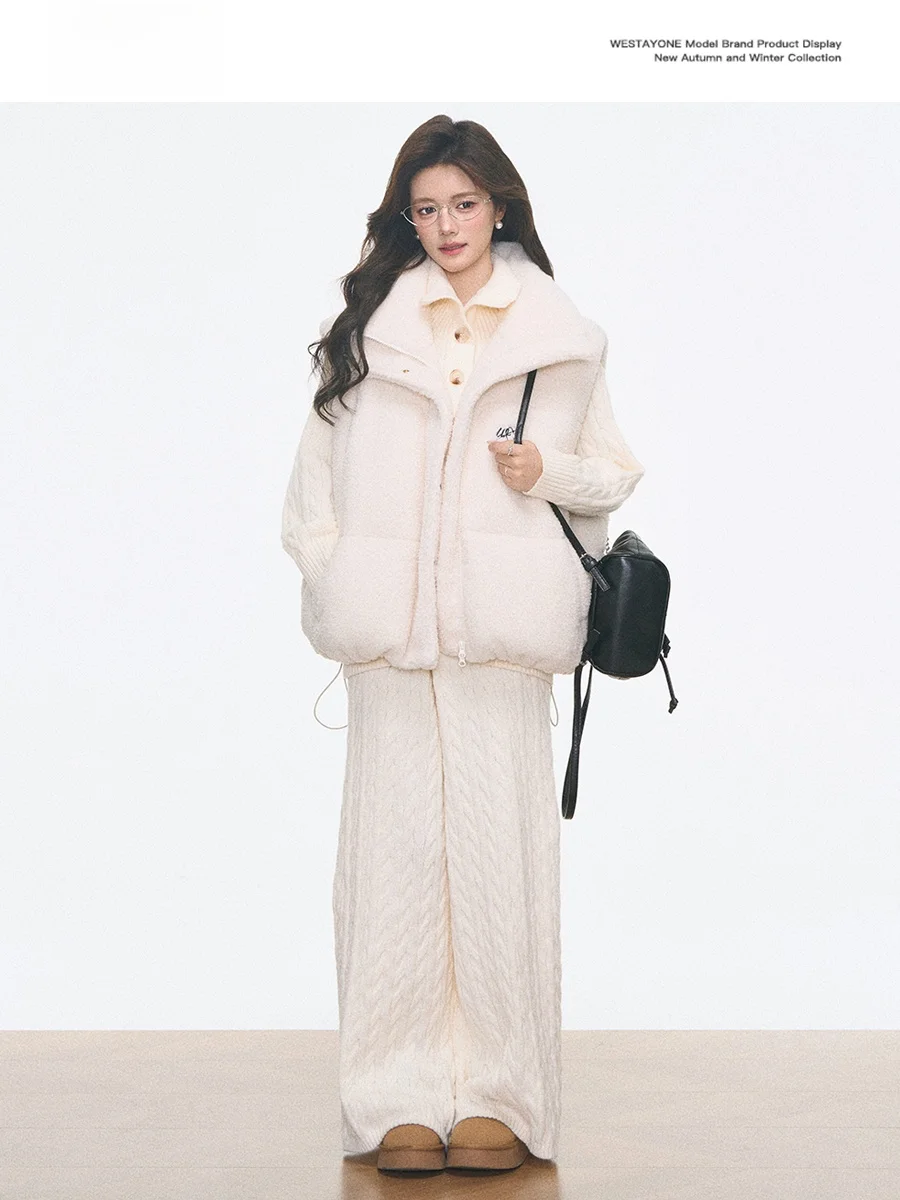 Жилет женский зимний Westayone из овечьей шерсти с хлопком, вязаный, с узором «косы», новинка, свободный крой, в корейском стиле, утепленный, на молнии
Жилет женский зимний Westayone из овечьей шерсти с хлопком, вязаный, с узором «косы», новинка, свободный крой, в корейском стиле, утепленный, на молнии