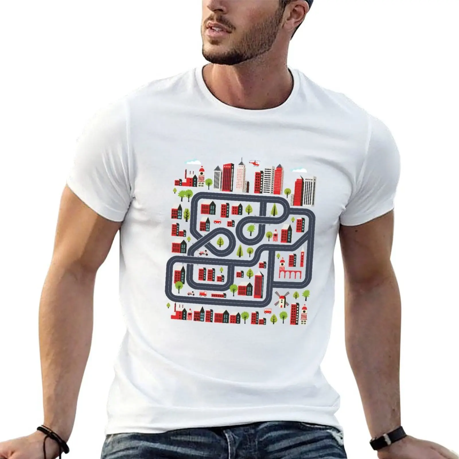 Urban landscape T-Shirt man t shirts graphic man t shirts for men casual black cotton t-shirt plain for man package T-shirt
Urban landscape T-Shirt man t shirts graphic man t shirts for men casual black cotton t-shirt plain for man package T-shirt