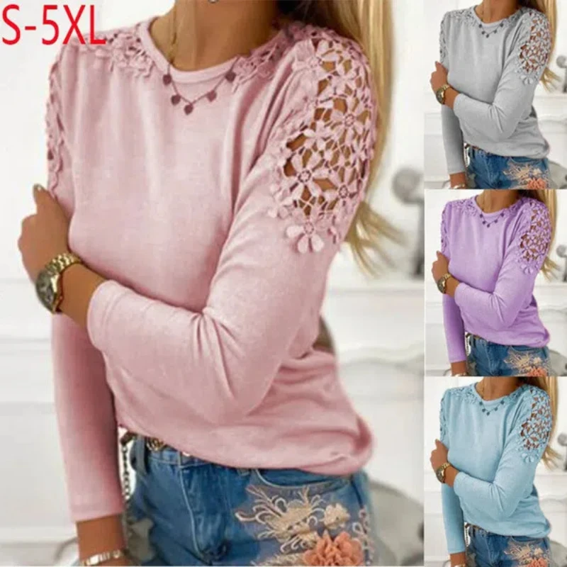 2025 Spring Autumn Solid Lace T-Shirt Women's Sexy Long Sleeve Fitted Top with Cutout Detail Outfits Women Casual Office Clothes
2025 Spring Autumn Solid Lace T-Shirt Women's Sexy Long Sleeve Fitted Top with Cutout Detail Outfits Women Casual Office Clothes