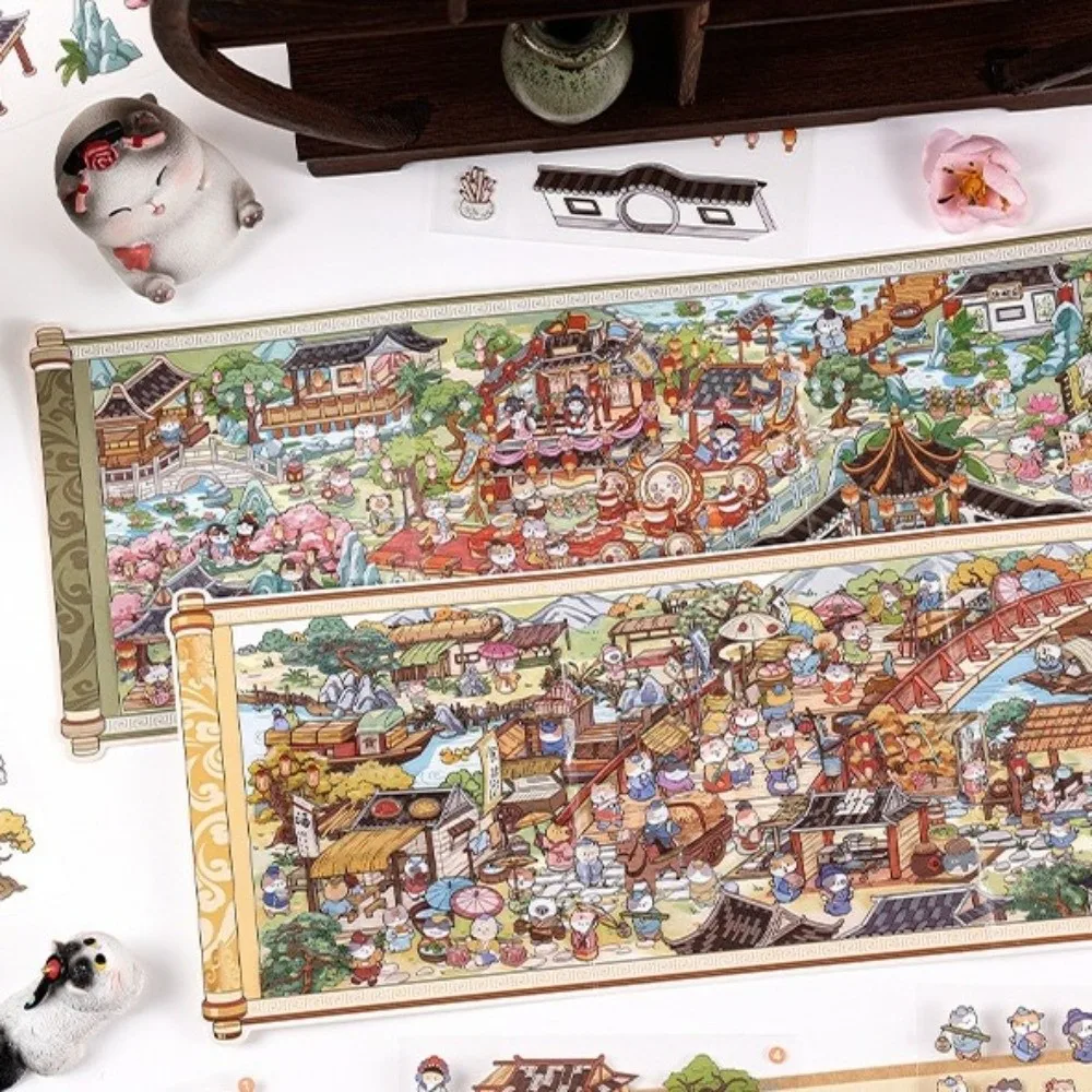 New Cartoon Animals Landscape Sticker Die-cut Handmade Pocket Sticker Book Chinese Scenery Scene Stickers Cabin Decor
New Cartoon Animals Landscape Sticker Die-cut Handmade Pocket Sticker Book Chinese Scenery Scene Stickers Cabin Decor