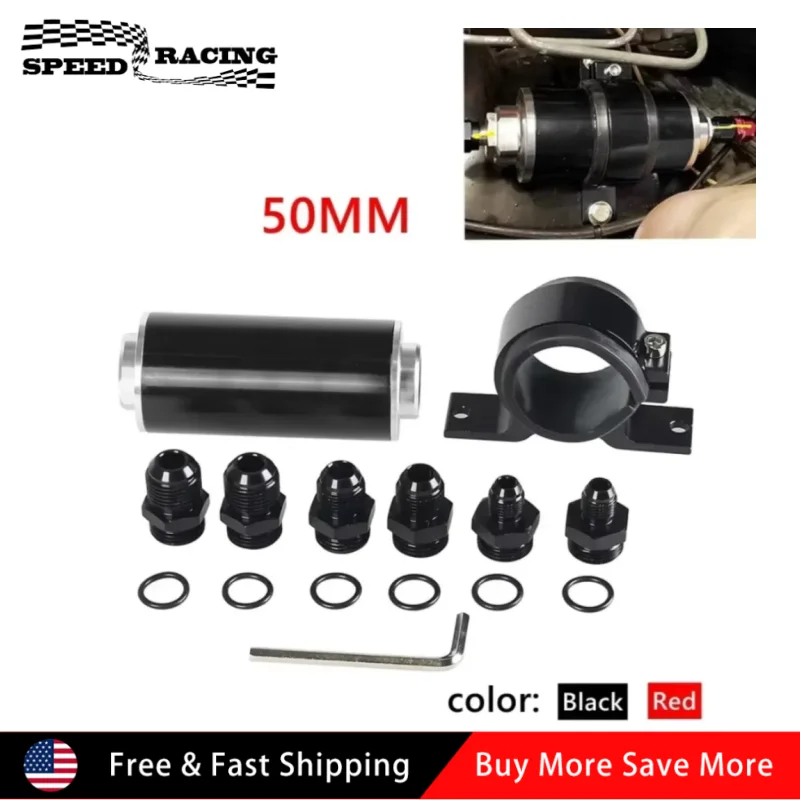 Встроенный топливный фильтр 50 мм + алюминиевый монтажный кронштейн, гаечный ключ и адаптер AN6 AN8 AN10 для Hyundai Subaru Mazda, черный, красный
Встроенный топливный фильтр 50 мм + алюминиевый монтажный кронштейн, гаечный ключ и адаптер AN6 AN8 AN10 для Hyundai Subaru Mazda, черный, красный
