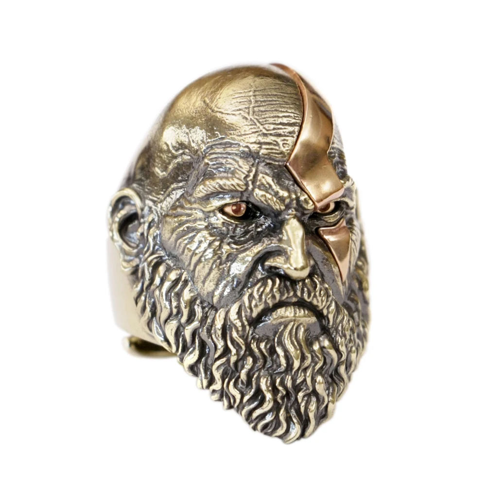 Brass God Of War Kratos Ring Copper Eyes and Coating Adjust Punk Ring BR429 US Size 8~15
Brass God Of War Kratos Ring Copper Eyes and Coating Adjust Punk Ring BR429 US Size 8~15