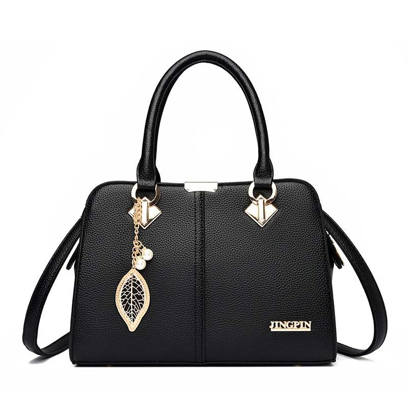 Top Handle Tote Bag Black Pebbled Leather Charm Women Commuter Office Large Capacity Crossbody Purse
Top Handle Tote Bag Black Pebbled Leather Charm Women Commuter Office Large Capacity Crossbody Purse