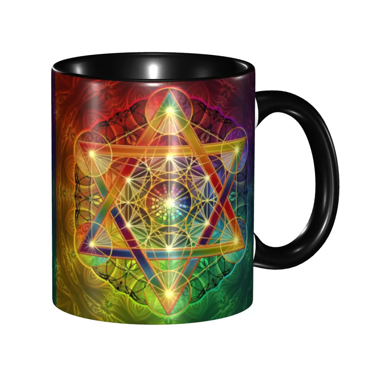 Metatron's Cube With Merkabah And Flower Of Life Coffee Mug DIY Customized Ceramic Mug Creative Present
Metatron's Cube With Merkabah And Flower Of Life Coffee Mug DIY Customized Ceramic Mug Creative Present