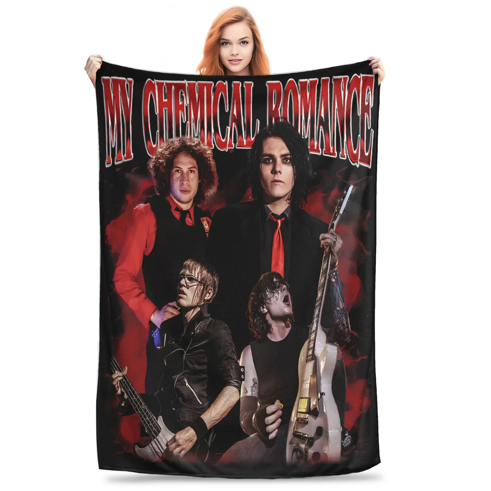 Cozy My Chemical Romance Blanket Accessories Sofa Decorative Throw Blankets Super Soft Flannel for Travel
Cozy My Chemical Romance Blanket Accessories Sofa Decorative Throw Blankets Super Soft Flannel for Travel