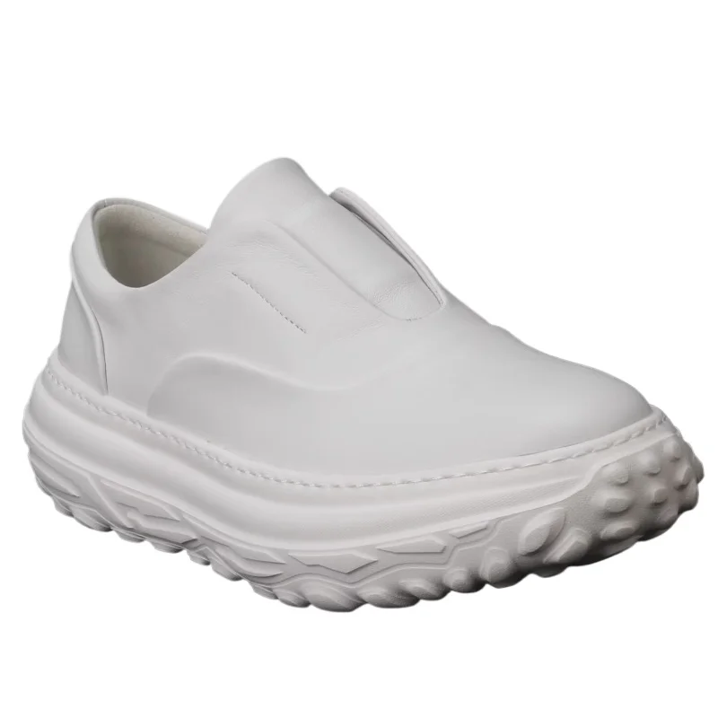 Мужские лоферы из натуральной кожи, белые повседневные туфли, удобные модные туфли, легкие туфли на толстой подошве, увеличивающие рост
Мужские лоферы из натуральной кожи, белые повседневные туфли, удобные модные туфли, легкие туфли на толстой подошве, увеличивающие рост