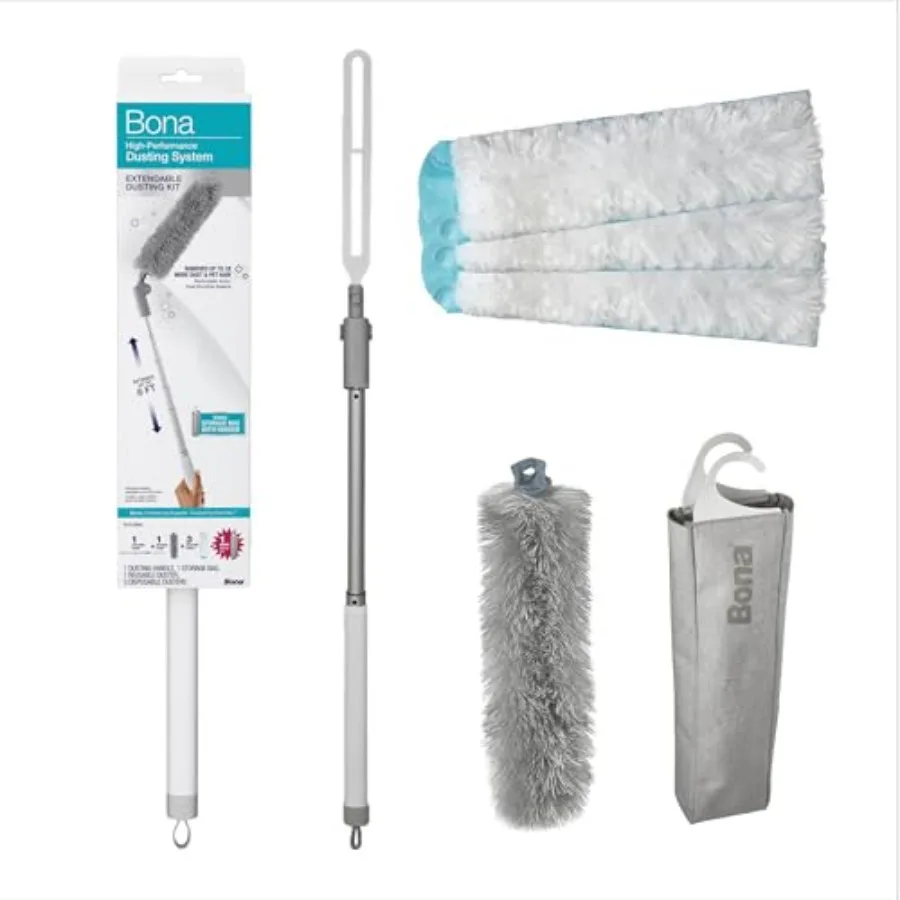 High Performance Dusting System - 1 Extendable Handle, 3 Disposable Dusters, 1 Reusable Duster, and 1 Storage Bag - Extendable
High Performance Dusting System - 1 Extendable Handle, 3 Disposable Dusters, 1 Reusable Duster, and 1 Storage Bag - Extendable