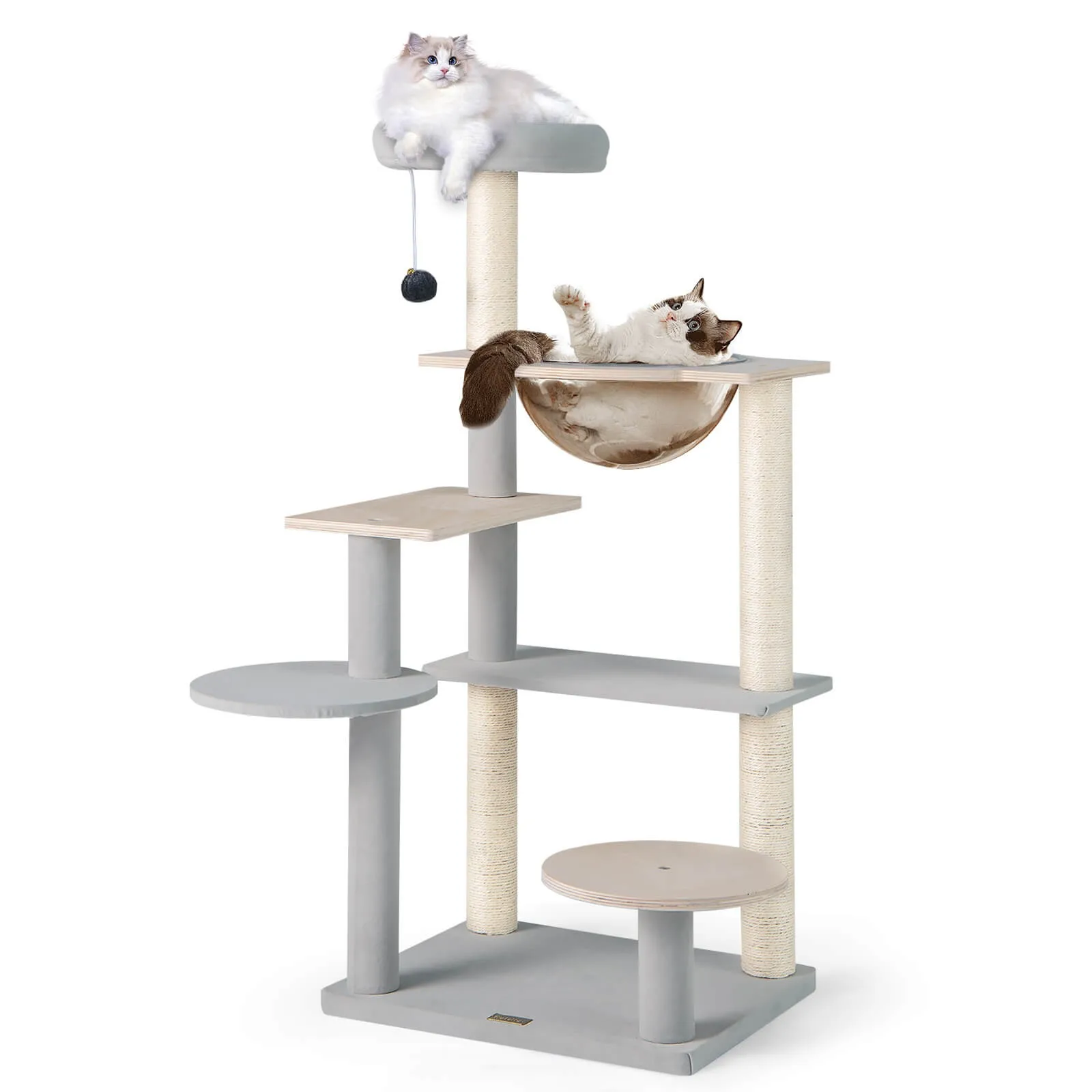 Modern Cat Tree 44 Inch Multi-level Cat Tower with Removable Padded Top Perch
Modern Cat Tree 44 Inch Multi-level Cat Tower with Removable Padded Top Perch