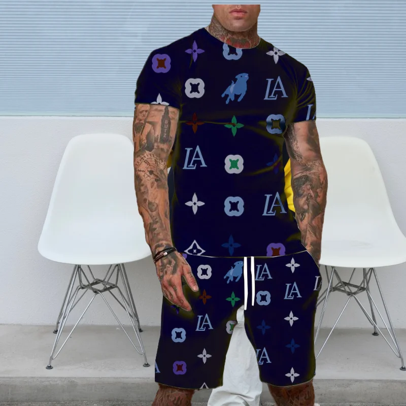 2025 Summer New Big-name Hot-selling Trend Men's Short-sleeved Shorts Suit Personalized Street Style Sports Fashion Casual Suit
2025 Summer New Big-name Hot-selling Trend Men's Short-sleeved Shorts Suit Personalized Street Style Sports Fashion Casual Suit