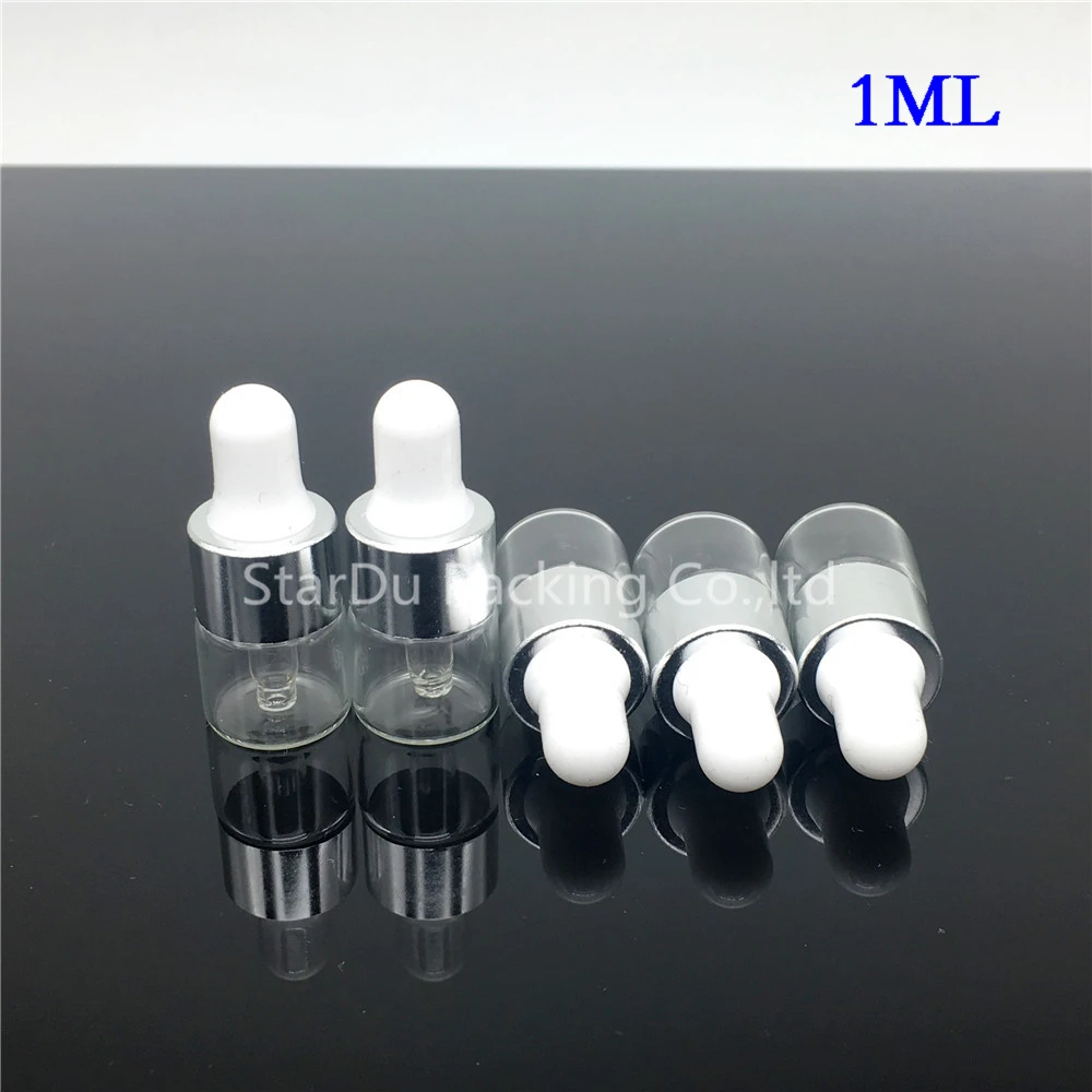 100PCS 1ML Small Clear Glass Dropper Bottle 1cc Mini Glass Vial With Pipette Dropper For Essential Oil
100PCS 1ML Small Clear Glass Dropper Bottle 1cc Mini Glass Vial With Pipette Dropper For Essential Oil
